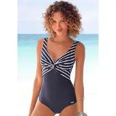 LASCANA Traje de baño navy / blanco