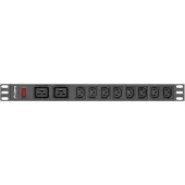 Lanberg PDU-02I1908I-0200-C20-BK PDU Steckdosenleiste 19" 2x C19 8x IEC C13 C20 2m