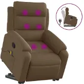 Sonstiges Silla de masaje reclinable de pie de tela marrón