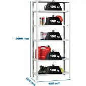 Simon Rack Estantería Metálica Comfort 6/400 2000x900x400 Mm