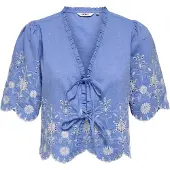 ONLY Blusa 'ONLMiffy' azul real / offwhite