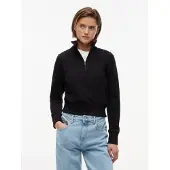 Tommy Hilfiger Sudadera 'Slim Quarter-zip' negro