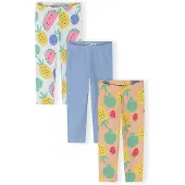 MINOTI Leggings azul claro / amarillo claro / gris claro / naranja pastel