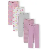 MINOTI Leggings gris moteado / lila / rosa claro / blanco