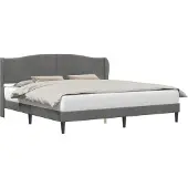 Syfax Estructura de cama Gris oscuro 180 x 200 cm Terciopelo