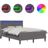 Syfax Estructura de cama Gris 160 x 200 cm Cuero sintético