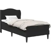 Syfax Estructura de cama Negro 100 x 200 cm Cuero sintético