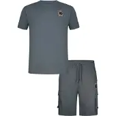 SikSilk Traje para estar en casa dorado / gris basalto / negro