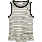 Mela London Top 'Drisna' verde pastel / negro / blanco