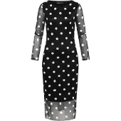 Cloud5ive Vestido negro / blanco