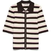 Vero Moda Cárdigan 'AWHanna' crema / chocolate / rosa