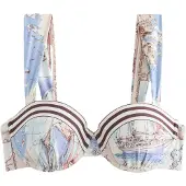 Next Top de bikini beige / azul / chocolate / blanco