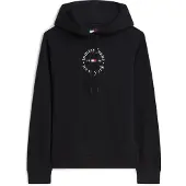 Tommy Hilfiger Sudadera 'ESS' negro / blanco