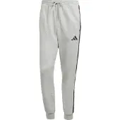 Adidas Pantalón deportivo 'ESSENTIALS THREE STRIPES FLEECE' gris moteado / negro