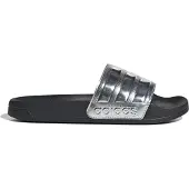 Adidas Zapatos abiertos 'Adilette' negro / plata