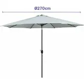 Marbueno Summer Sombrilla de playa Marbueno, modelo Summer, 10484, 270 cm de altura, color blanco, talla única