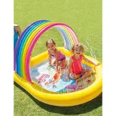 Intex Niños Del Arcoíris Con Dosel Y Piscina De Aspersores