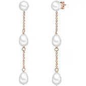 Valero Pearls Pendientes oro / blanco perla