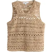 Next Top de punto beige