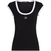 Karl Lagerfeld Camiseta negro / blanco