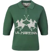 La Martina Camiseta ' WCS003 ' gris / verde oscuro