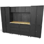 HBM Sistema de taller premium, 11 piezas, negro mate