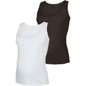 Vero moda Maternity Top 'Million' marrón / blanco