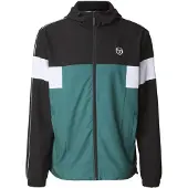 Sergio Tacchini Chaqueta de chándal petróleo / negro / blanco
