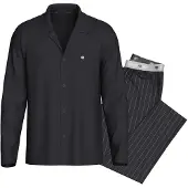 Impetus Pijama largo azul oscuro / gris