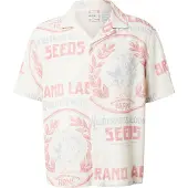 Abercrombie & Fitch Camisa azul paloma / rojo moteado / offwhite