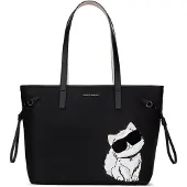 Karl Lagerfeld Shopper 'Ikon Choupette' negro / blanco