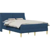 vidaXL Estructura de cama con colchón y cabecero, fabricada en poliéster ()