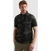 PME Legend Camiseta 'Polo shirt in piqué with allover print' azul oscuro