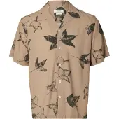 Selected Camisa 'SLHTerry' capuchino / negro