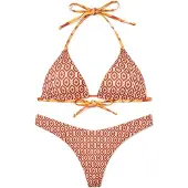 Gisela Bikini amarillo / rojo / blanco