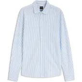 BOSS Camisa 'Mysoft_2' azul pastel / blanco