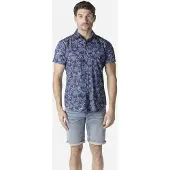 KOROSHI Camisa navy / blanco