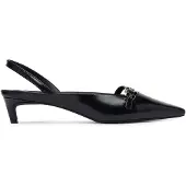 Tommy Hilfiger Zapatos destalonado 'Kitten Heel Slingbacks' negro