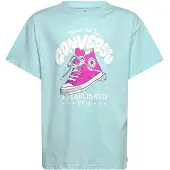 Converse Camiseta 'SNEAKER' azul claro / grafito / rosa / offwhite
