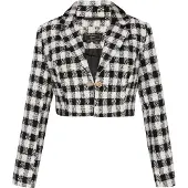 Faina Blazer gris / negro / blanco