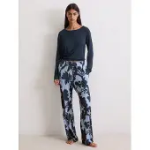 Marc O'Polo Pantalón de pijama azul claro / negro