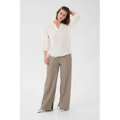 Kaffe Blusa 'KAAnnika' blanco lana