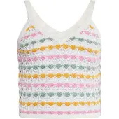 Ebeeza Top amarillo / menta / rosa / blanco lana