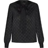 Faina Blusa 'Fashion Look' antracita / negro