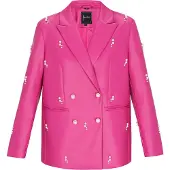 Faina Blazer 'Fashion Look' fucsia / blanco perla