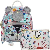 MyMo Pop Mochila 'Pop Eyetheme' rojo / negro / plata / blanco