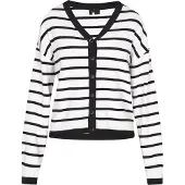 Dreimaster Klassik Cárdigan negro / blanco