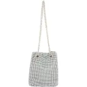 Faina Bolso de hombro plata / transparente