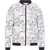 MO Chaqueta de entretiempo azul / rosa / negro / offwhite