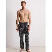 Marc O'Polo Pantalón de pijama ' Mix N Match Cotton ' negro / blanco